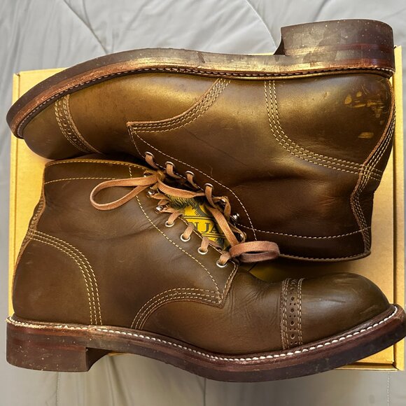John Lofgren COMBAT BOOTS / HORWEEN LEATHER CXL DARK OLIVE - Picture 6 of 8